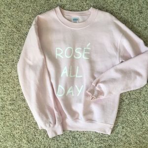 Rosé all day sweatshirt size small